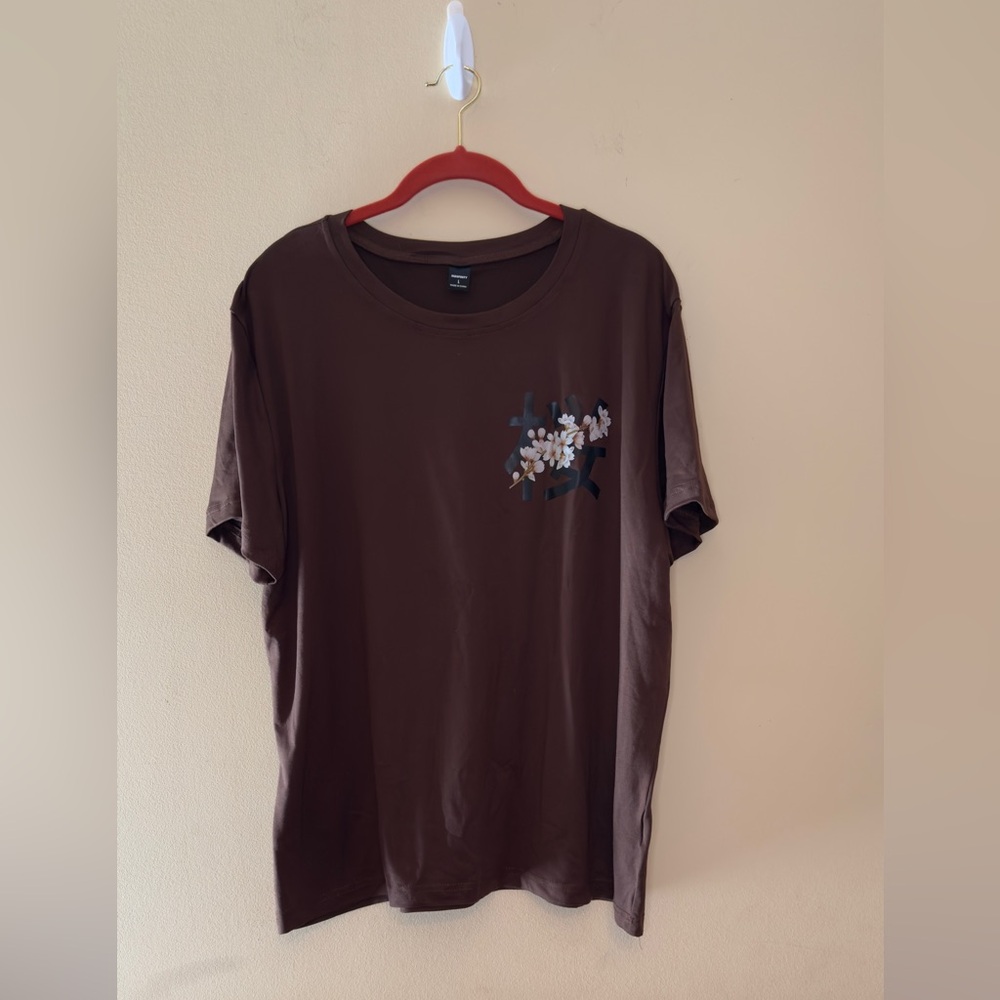 NFINITY Dark Brown‎ Floral Graphic Tee